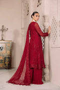 Alizeh | Dua Formals 23 | DUA-V01D03B- SYLVI ( RED ) - by - Libasekhas UK - Registered Vendor of : Alizeh - 100% Original Designer Dresss