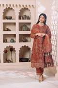 Alizeh | Dua Formals 23 | DUA-V01D02A- LYRA ( RUST ) - by - Libasekhas UK - Registered Vendor of : Alizeh - 100% Original Designer Dresss