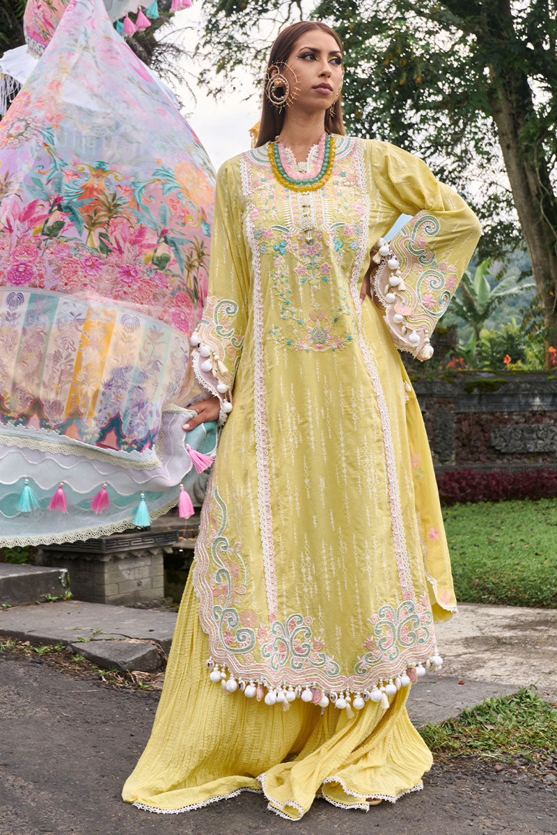 Ansab Jahangir | Zoha Lawn 24 | MARIGOLD - by - Libasekhas UK - Registered Vendor of : Ansab Jahangir - 100% Original Designer Dresss