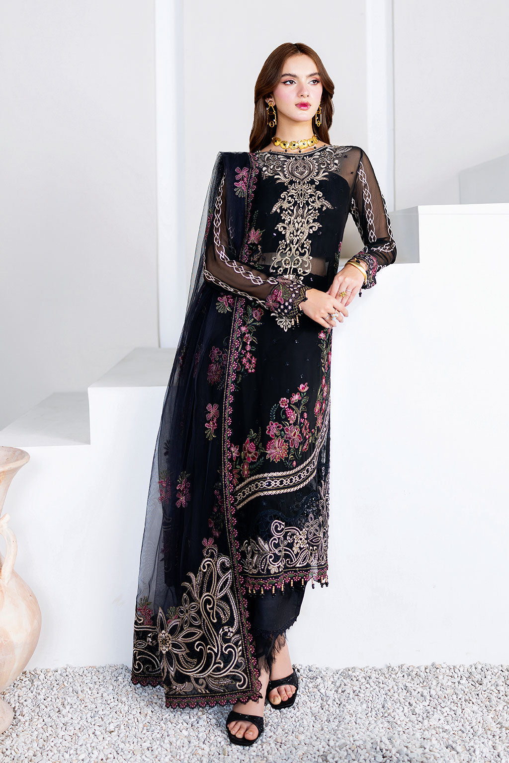Ramsha | Arzoo Chiffon | U-204 - by Libasekhas UK - Registered Vendor of : Ramsha - 100% Original Designer Dress