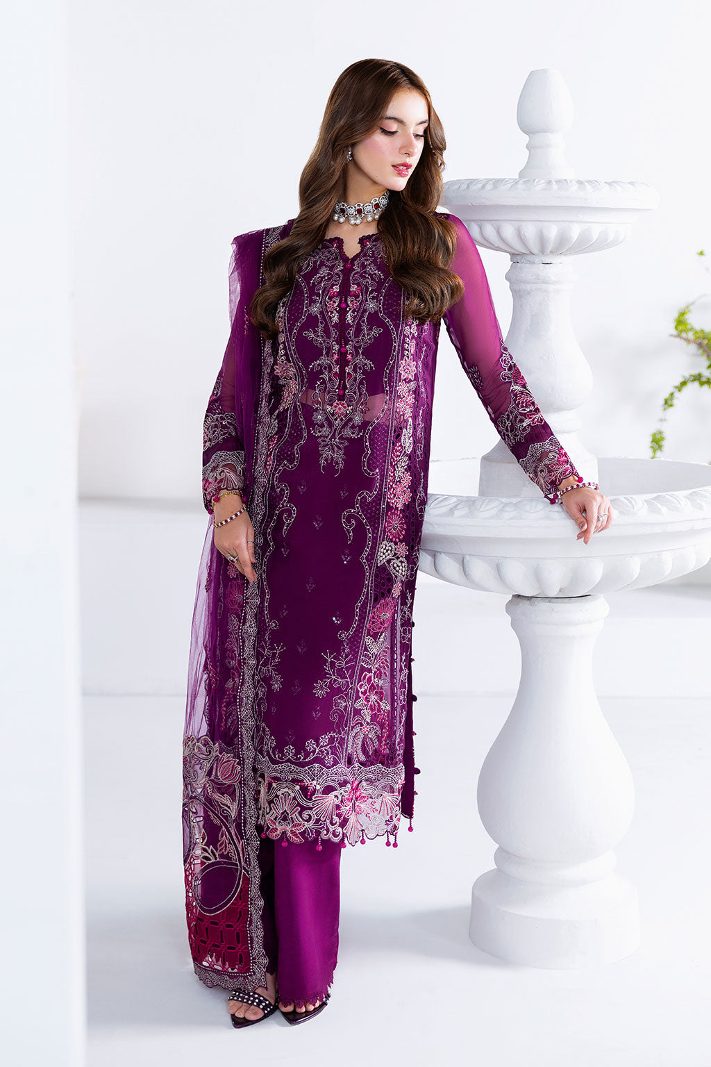 Ramsha | Arzoo Chiffon | U-206 - by Libasekhas UK - Registered Vendor of : Ramsha - 100% Original Designer Dress