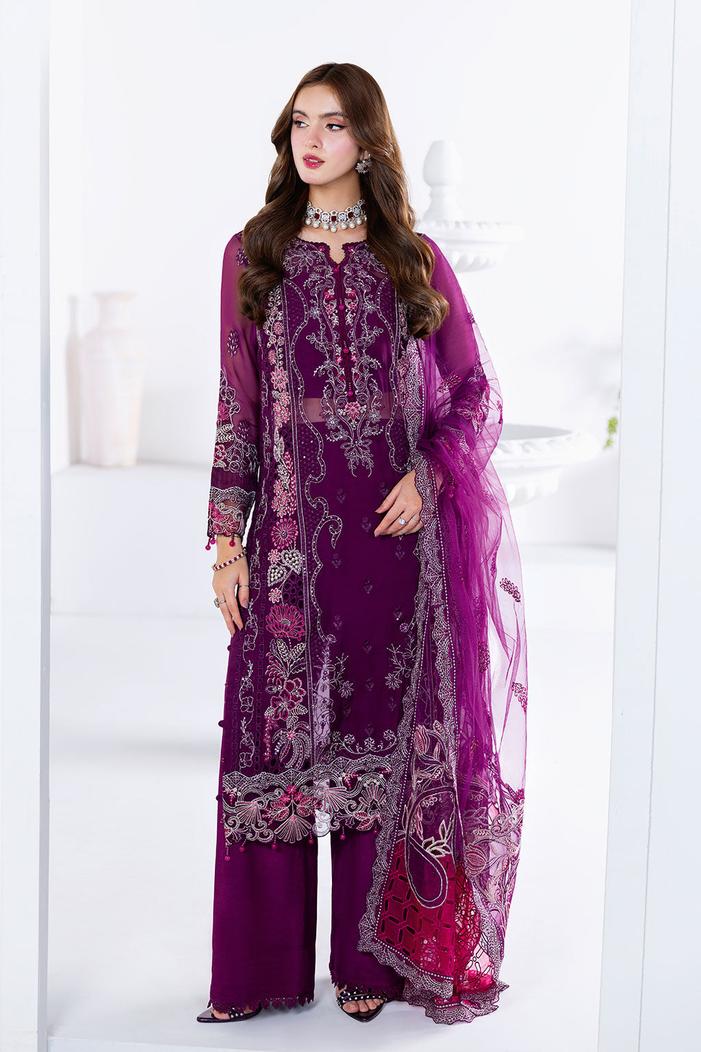 Ramsha | Arzoo Chiffon | U-206 - by Libasekhas UK - Registered Vendor of : Ramsha - 100% Original Designer Dress