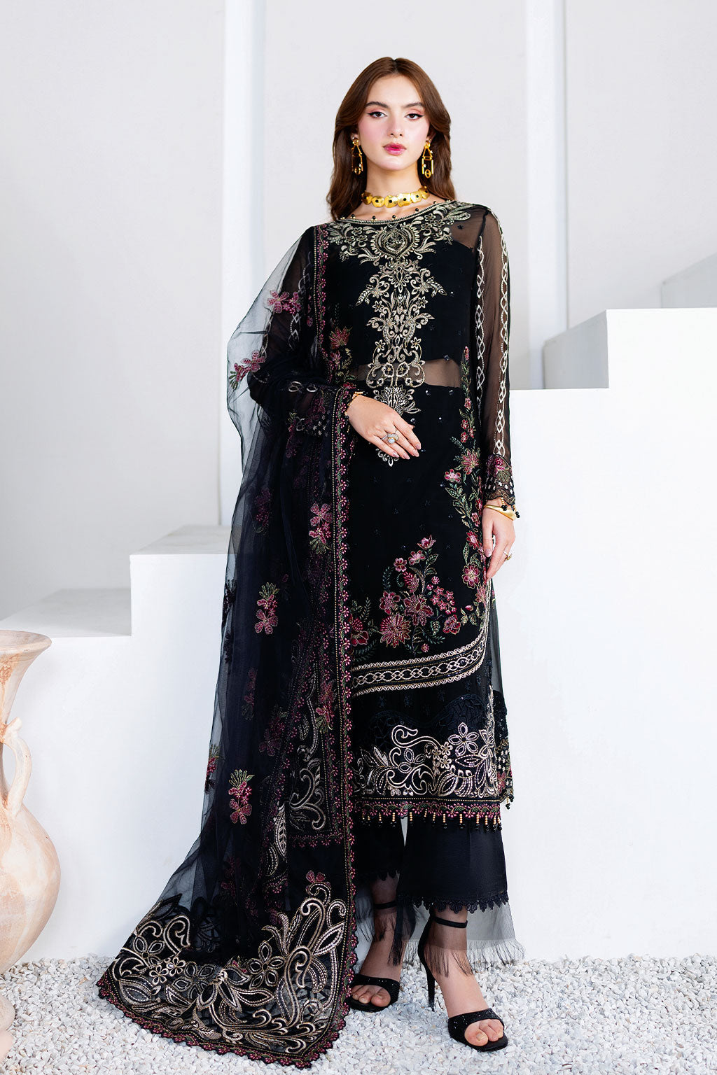 Ramsha | Arzoo Chiffon | U-204 - by Libasekhas UK - Registered Vendor of : Ramsha - 100% Original Designer Dress