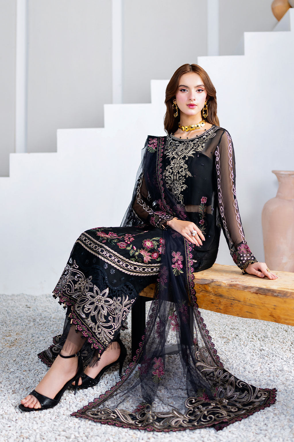 Ramsha | Arzoo Chiffon | U-204 - by Libasekhas UK - Registered Vendor of : Ramsha - 100% Original Designer Dress
