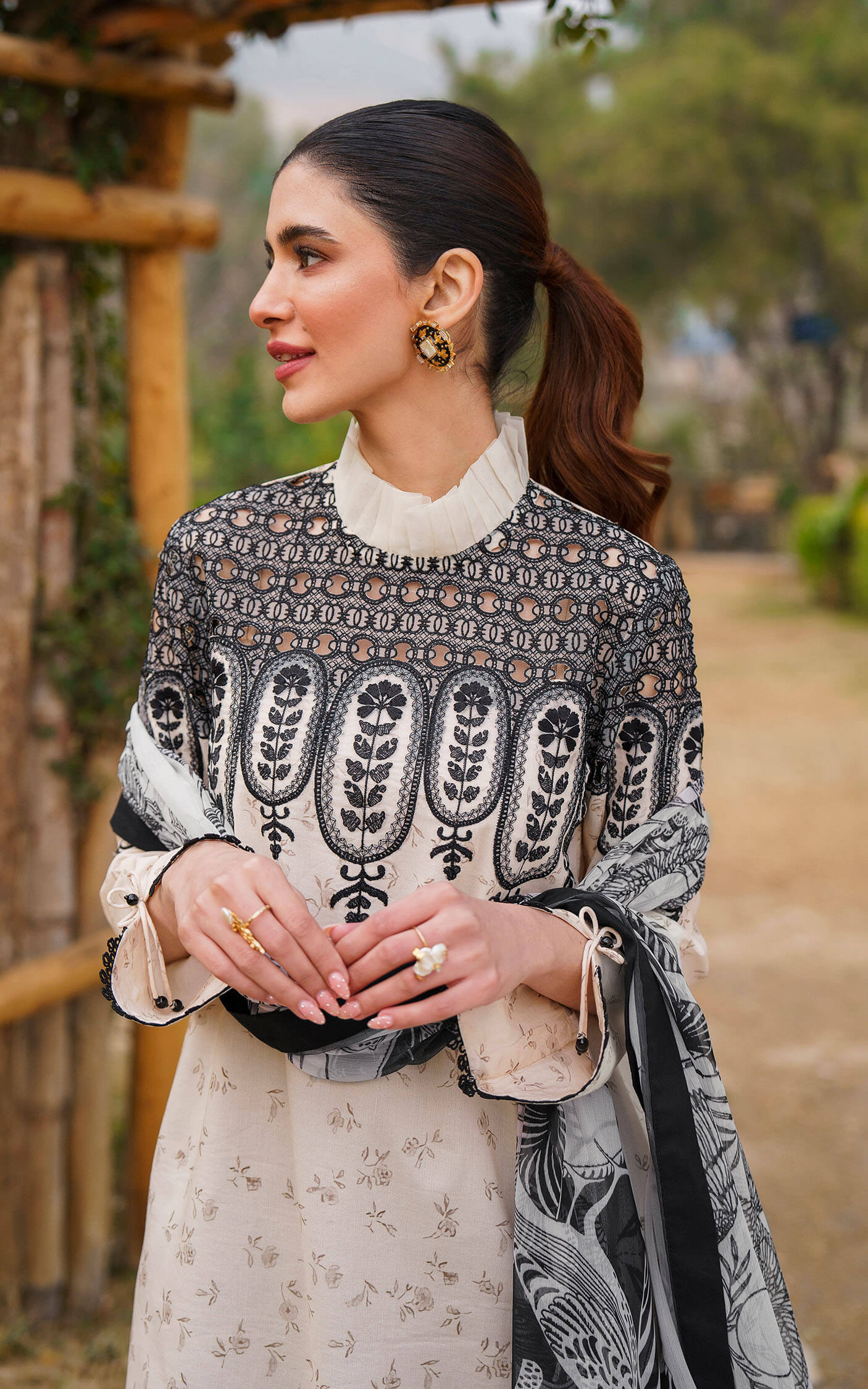 Asifa and Nabeel | Meraki Summer 24 | SNOWDROP-U141M002 - by - Libasekhas UK - Registered Vendor of : Asifa and Nabeel - 100% Original Designer Dresss
