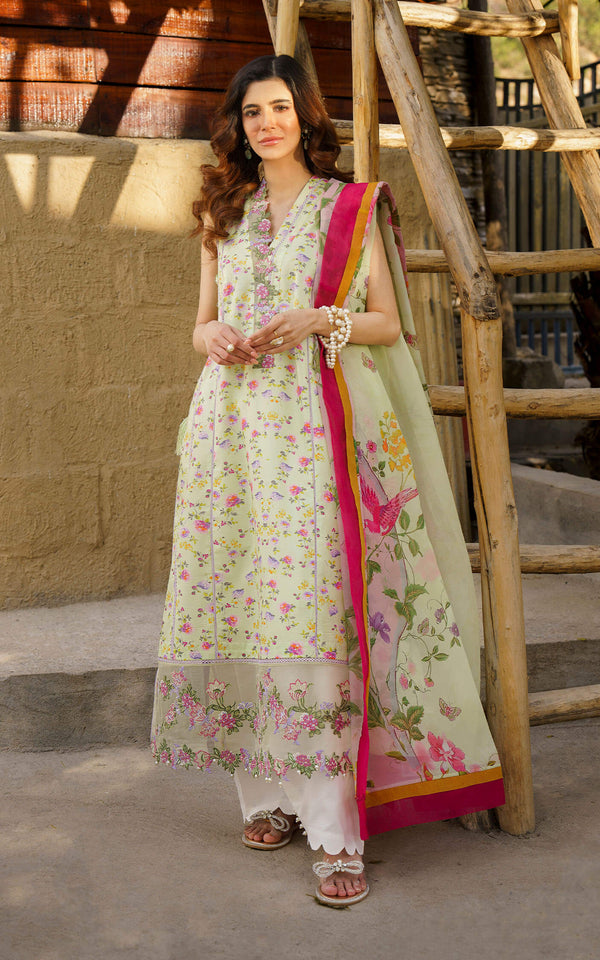 Asifa and Nabeel | Meraki Summer 24 | Chints - by - Libasekhas UK - Registered Vendor of : Asifa and Nabeel - 100% Original Designer Dresss