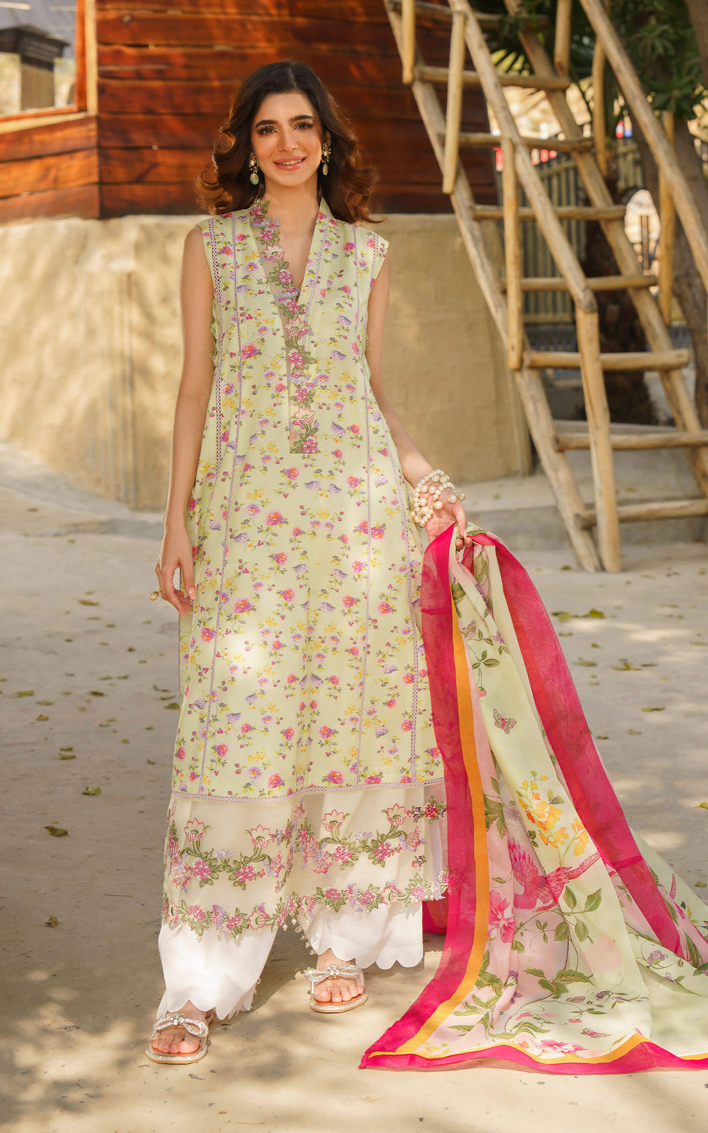 Asifa and Nabeel | Meraki Summer 24 | Chints - by - Libasekhas UK - Registered Vendor of : Asifa and Nabeel - 100% Original Designer Dresss