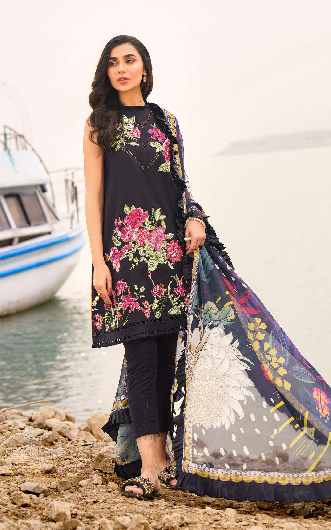 Asifa and Nabeel | Meraki Summer 24 | DAPHNE-U141M019 - by - Libasekhas UK - Registered Vendor of : Asifa and Nabeel - 100% Original Designer Dresss