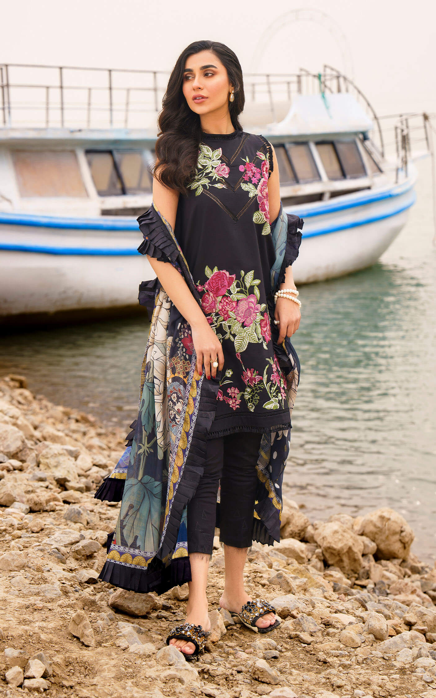 Asifa and Nabeel | Meraki Summer 24 | DAPHNE-U141M019 - by - Libasekhas UK - Registered Vendor of : Asifa and Nabeel - 100% Original Designer Dresss