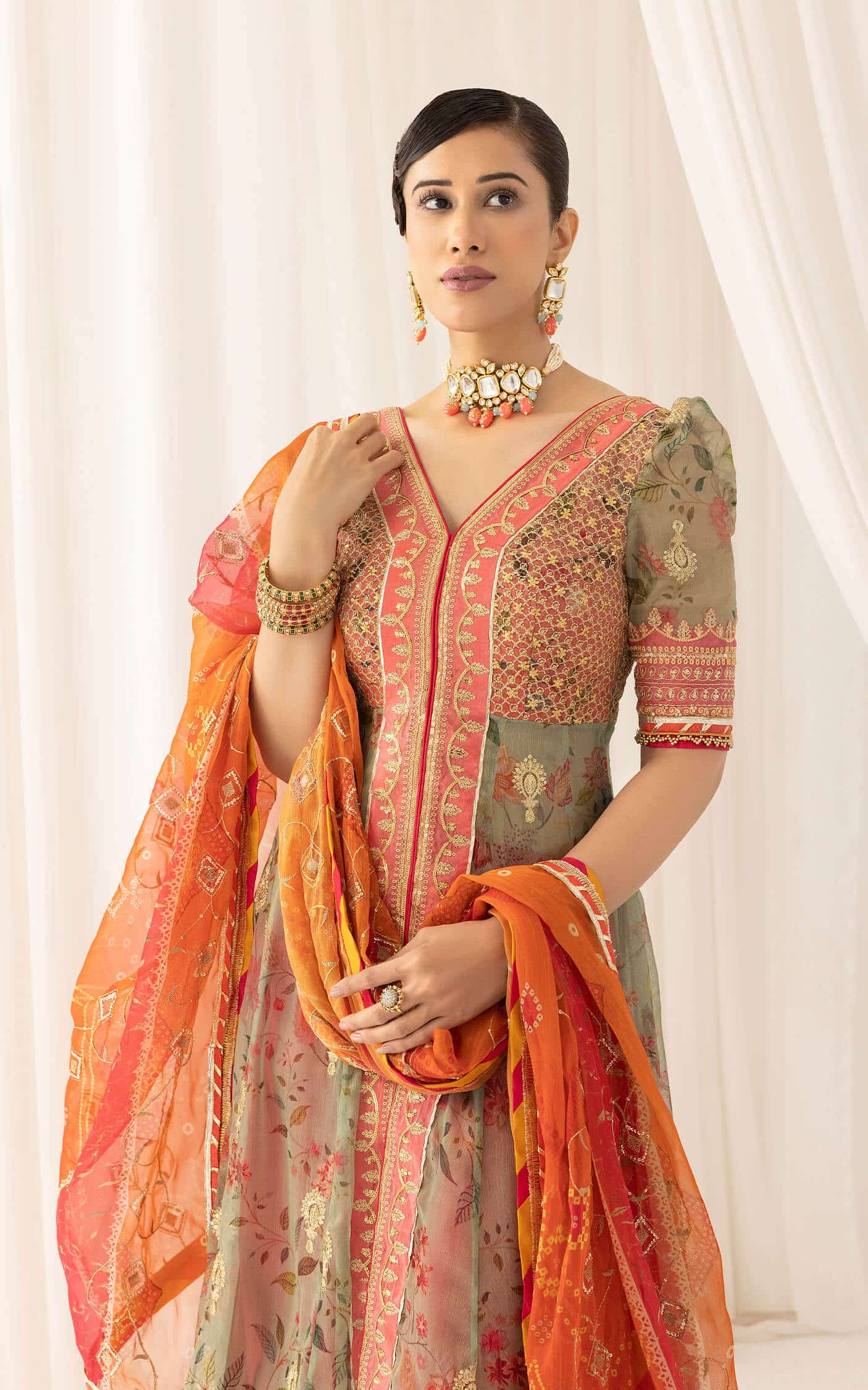 Asifa and Nabeel | Barasti Festive 23 | Rangoli (ANB-01) - by - Libasekhas UK - Registered Vendor of : Asifa and Nabeel - 100% Original Designer Dresss