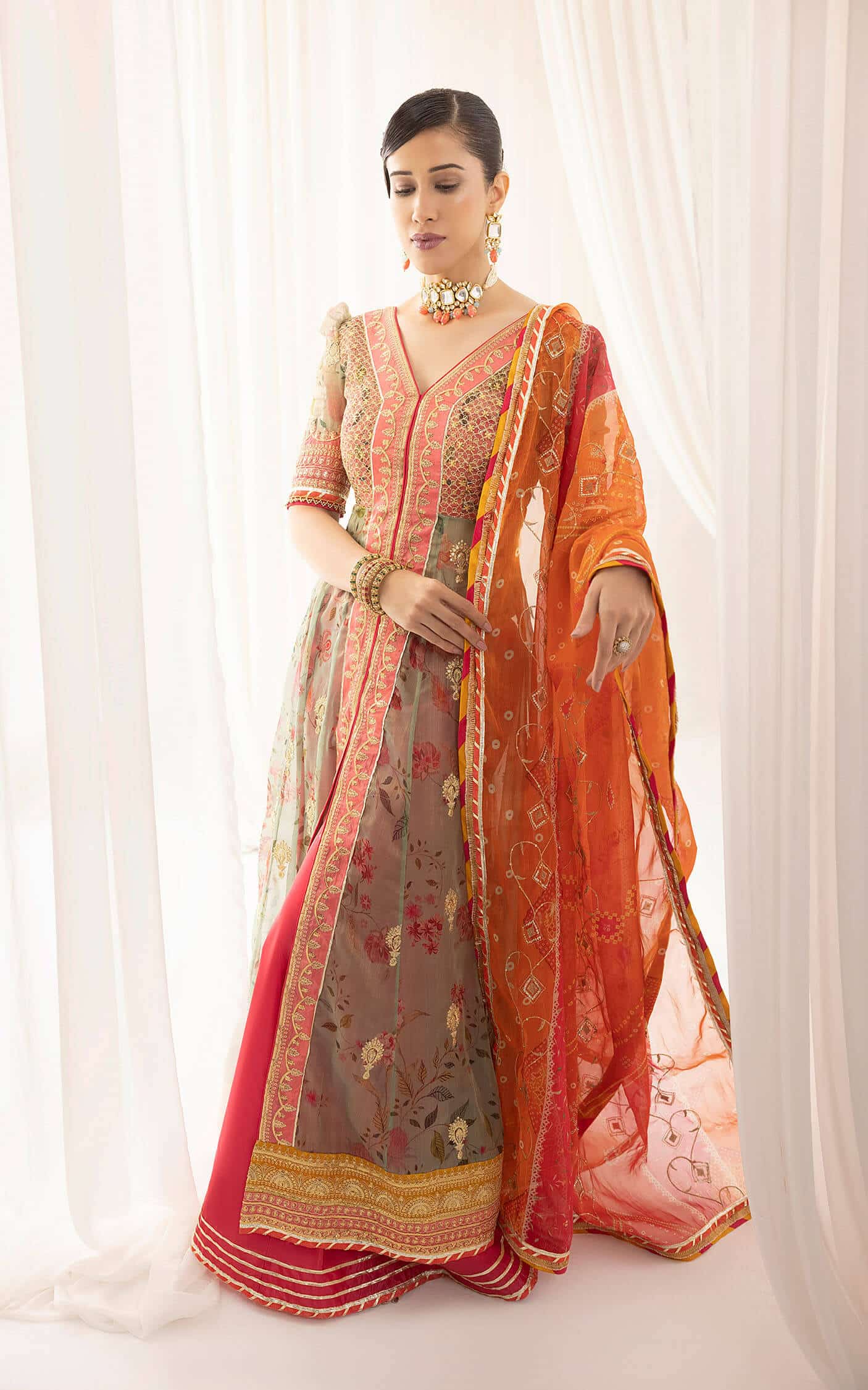 Asifa and Nabeel | Barasti Festive 23 | Rangoli (ANB-01) - by - Libasekhas UK - Registered Vendor of : Asifa and Nabeel - 100% Original Designer Dresss