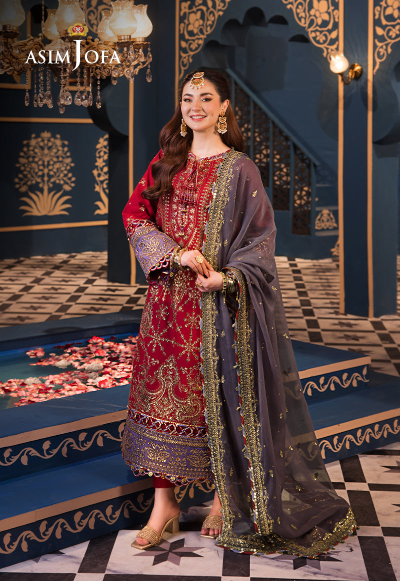 Asim Jofa | Fasana e Ishq Eid Luxury Lawn | AJFI-27 - by - Libasekhas UK - Registered Vendor of : Asim Jofa - 100% Original Designer Dresss