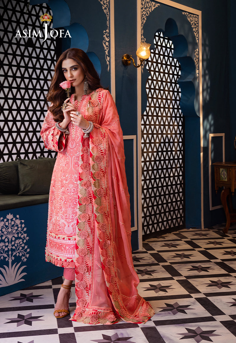 Asim Jofa | Fasana e Ishq Eid Luxury Lawn | AJFI-07 - by - Libasekhas UK - Registered Vendor of : Asim Jofa - 100% Original Designer Dresss