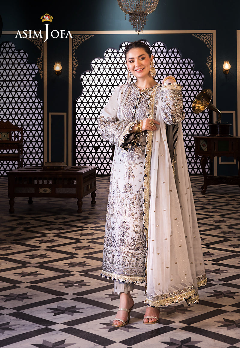 Asim Jofa | Fasana e Ishq Eid Luxury Lawn | AJFI-28 - by - Libasekhas UK - Registered Vendor of : Asim Jofa - 100% Original Designer Dresss