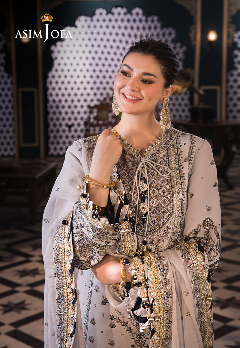 Asim Jofa | Fasana e Ishq Eid Luxury Lawn | AJFI-28 - by - Libasekhas UK - Registered Vendor of : Asim Jofa - 100% Original Designer Dresss
