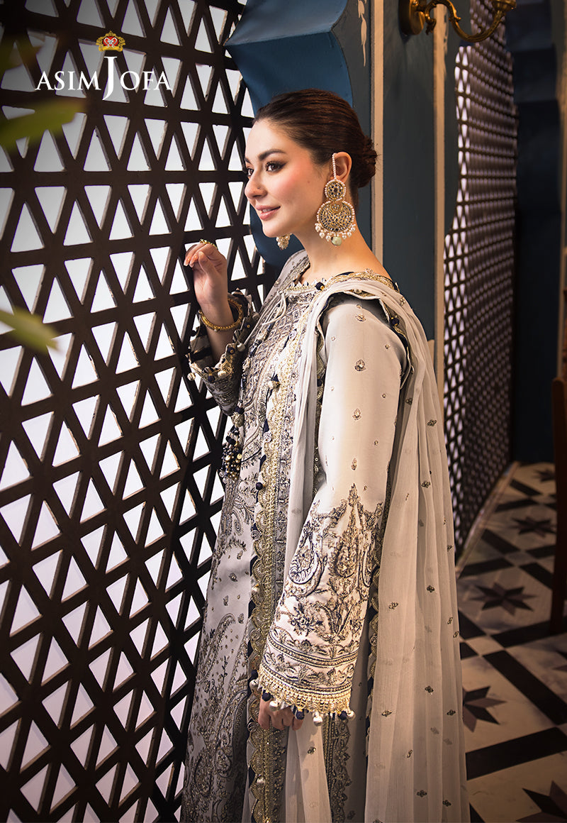 Asim Jofa | Fasana e Ishq Eid Luxury Lawn | AJFI-28 - by - Libasekhas UK - Registered Vendor of : Asim Jofa - 100% Original Designer Dresss