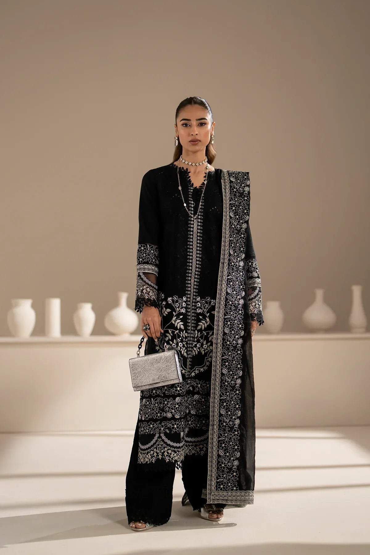 Azzal | Aghaaz Luxury Lawn | Siyah - by - Libasekhas UK - Registered Vendor of : Azzal - 100% Original Designer Dresss