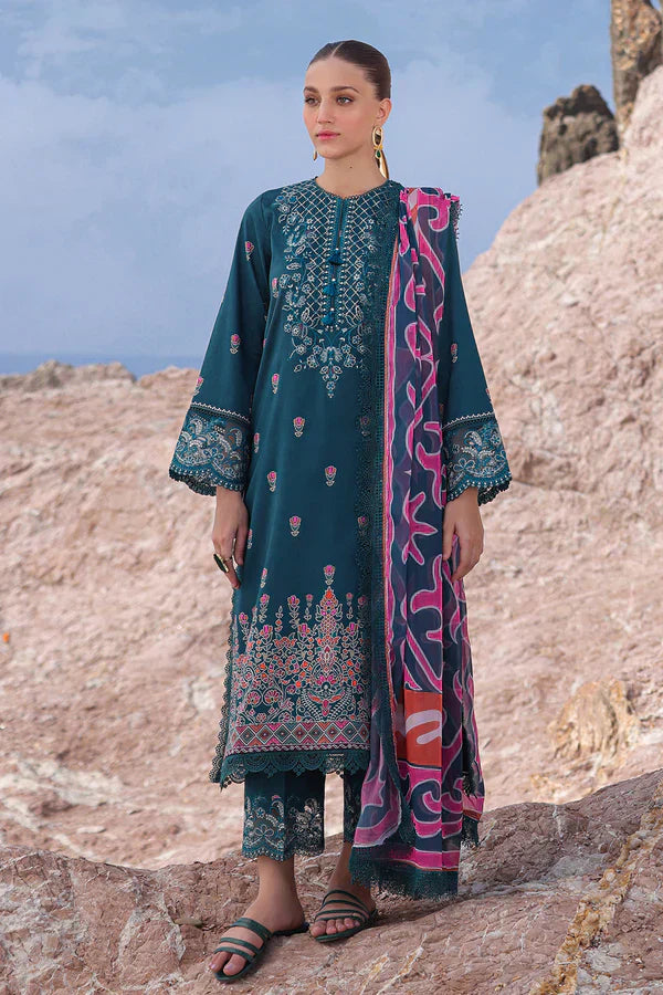 Ayzel | Tropicana Lawn 24 | Peacock - by - Libasekhas UK - Registered Vendor of : Ayzel - 100% Original Designer Dresss