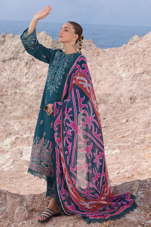 Ayzel | Tropicana Lawn 24 | Peacock - by - Libasekhas UK - Registered Vendor of : Ayzel - 100% Original Designer Dresss