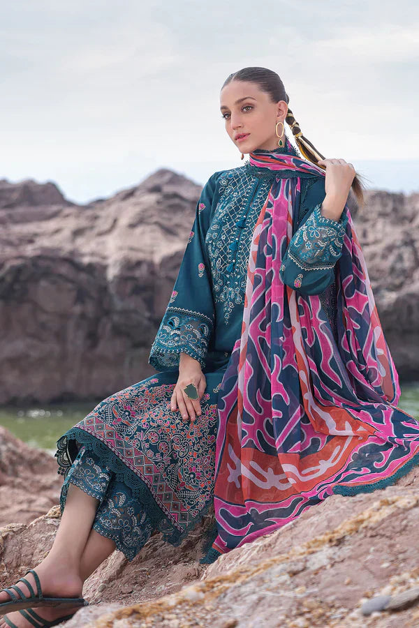 Ayzel | Tropicana Lawn 24 | Peacock - by - Libasekhas UK - Registered Vendor of : Ayzel - 100% Original Designer Dresss