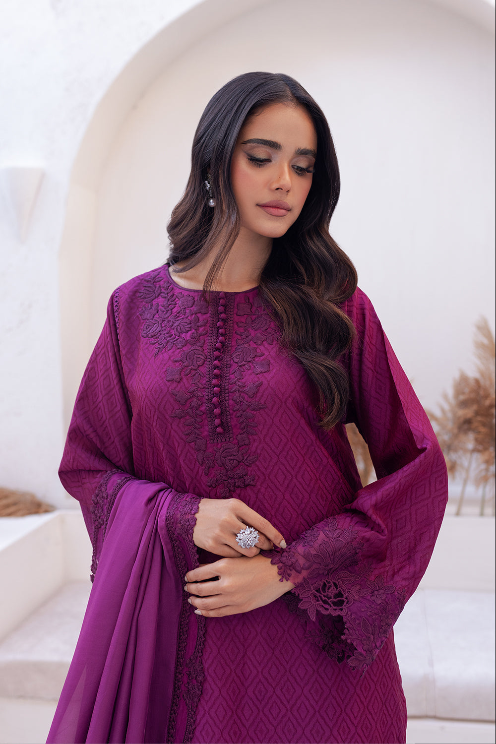 Azure | Ensembles Embroidered Formals | Berry Burst - by - Libasekhas UK - Registered Vendor of : Azure - 100% Original Designer Dresss