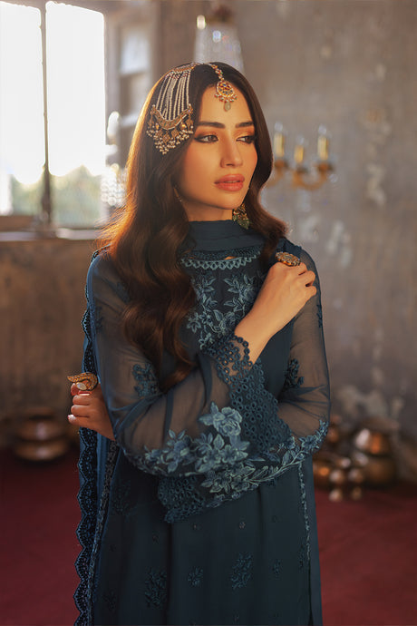 Azure | Ensembles Embroidered Formals | Botanical Bliss - by - Libasekhas UK - Registered Vendor of : Azure - 100% Original Designer Dresss