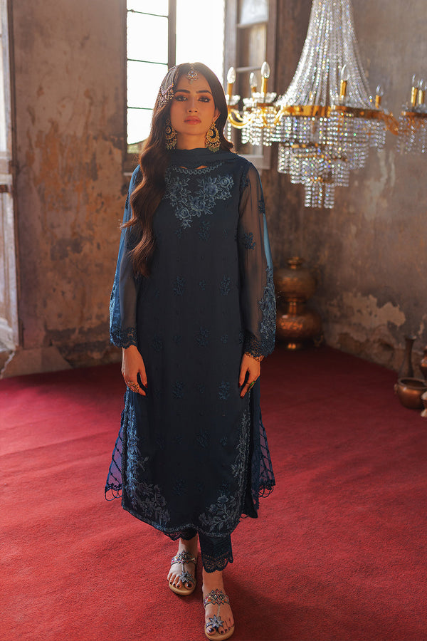 Azure | Ensembles Embroidered Formals | Botanical Bliss - by - Libasekhas UK - Registered Vendor of : Azure - 100% Original Designer Dresss