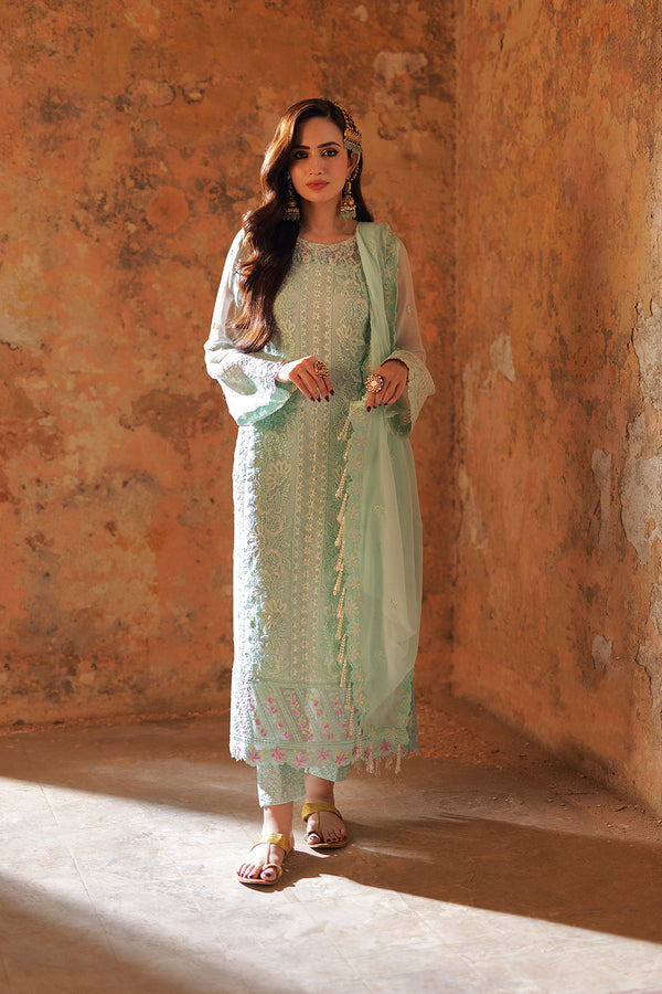 Azure | Ensembles Embroidered Formals | Floral Fern - by - Libasekhas UK - Registered Vendor of : Azure - 100% Original Designer Dresss