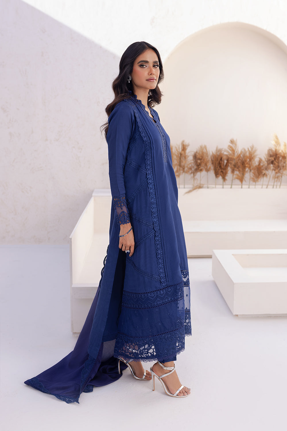 Azure | Ensembles Embroidered Formals | Imperial Iris - by - Libasekhas UK - Registered Vendor of : Azure - 100% Original Designer Dresss