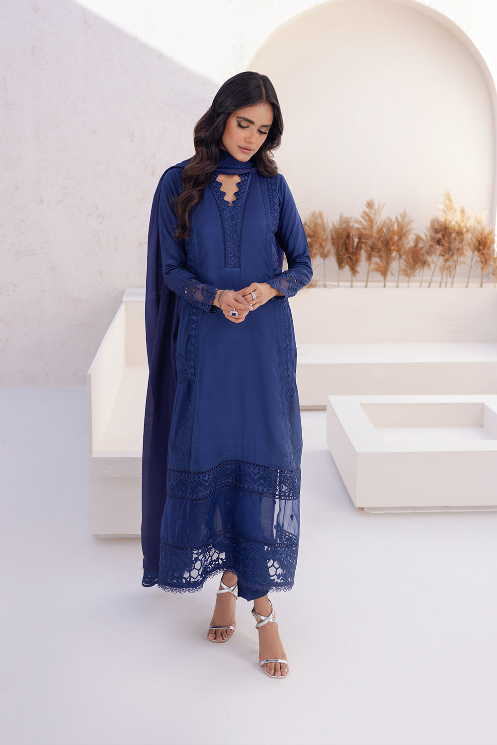 Azure | Ensembles Embroidered Formals | Imperial Iris - by - Libasekhas UK - Registered Vendor of : Azure - 100% Original Designer Dresss