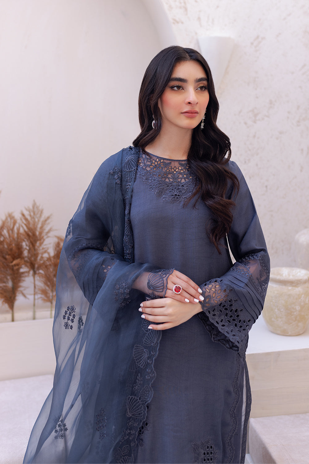 Azure | Ensembles Embroidered Formals | Misty Dream - by - Libasekhas UK - Registered Vendor of : Azure - 100% Original Designer Dresss