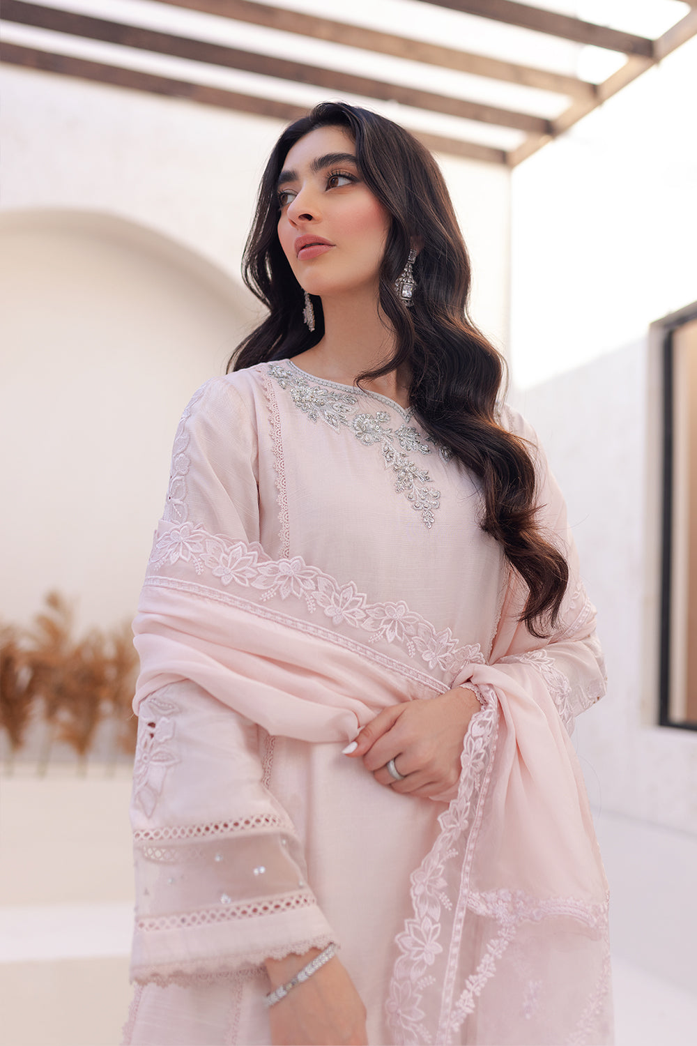 Azure | Ensembles Embroidered Formals | Morganite Magic - by - Libasekhas UK - Registered Vendor of : Azure - 100% Original Designer Dresss