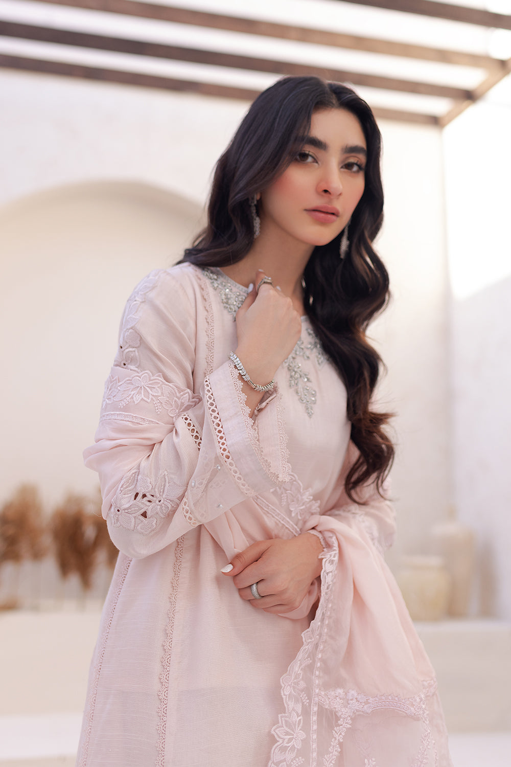 Azure | Ensembles Embroidered Formals | Morganite Magic - by - Libasekhas UK - Registered Vendor of : Azure - 100% Original Designer Dresss