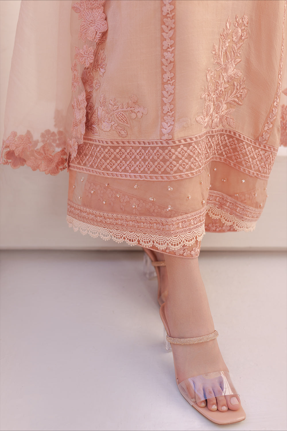 Azure | Ensembles Embroidered Formals | Sable Serenity - by - Libasekhas UK - Registered Vendor of : Azure - 100% Original Designer Dresss