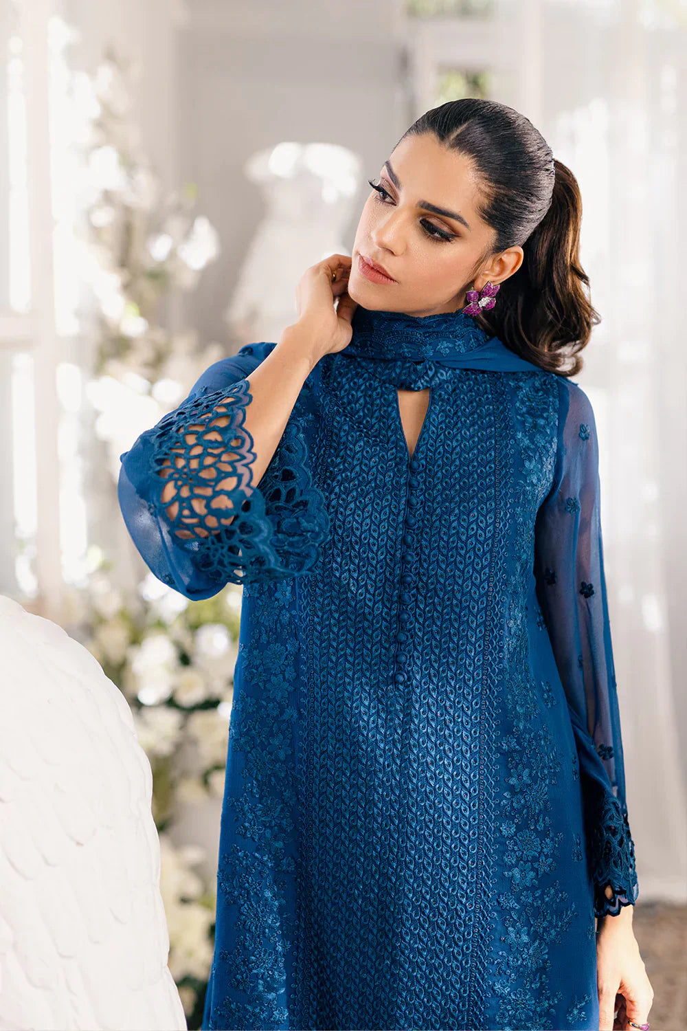 Azure | Ensembles Embroidered Formals | Galactic Glow - by - Libasekhas UK - Registered Vendor of : Azure - 100% Original Designer Dresss