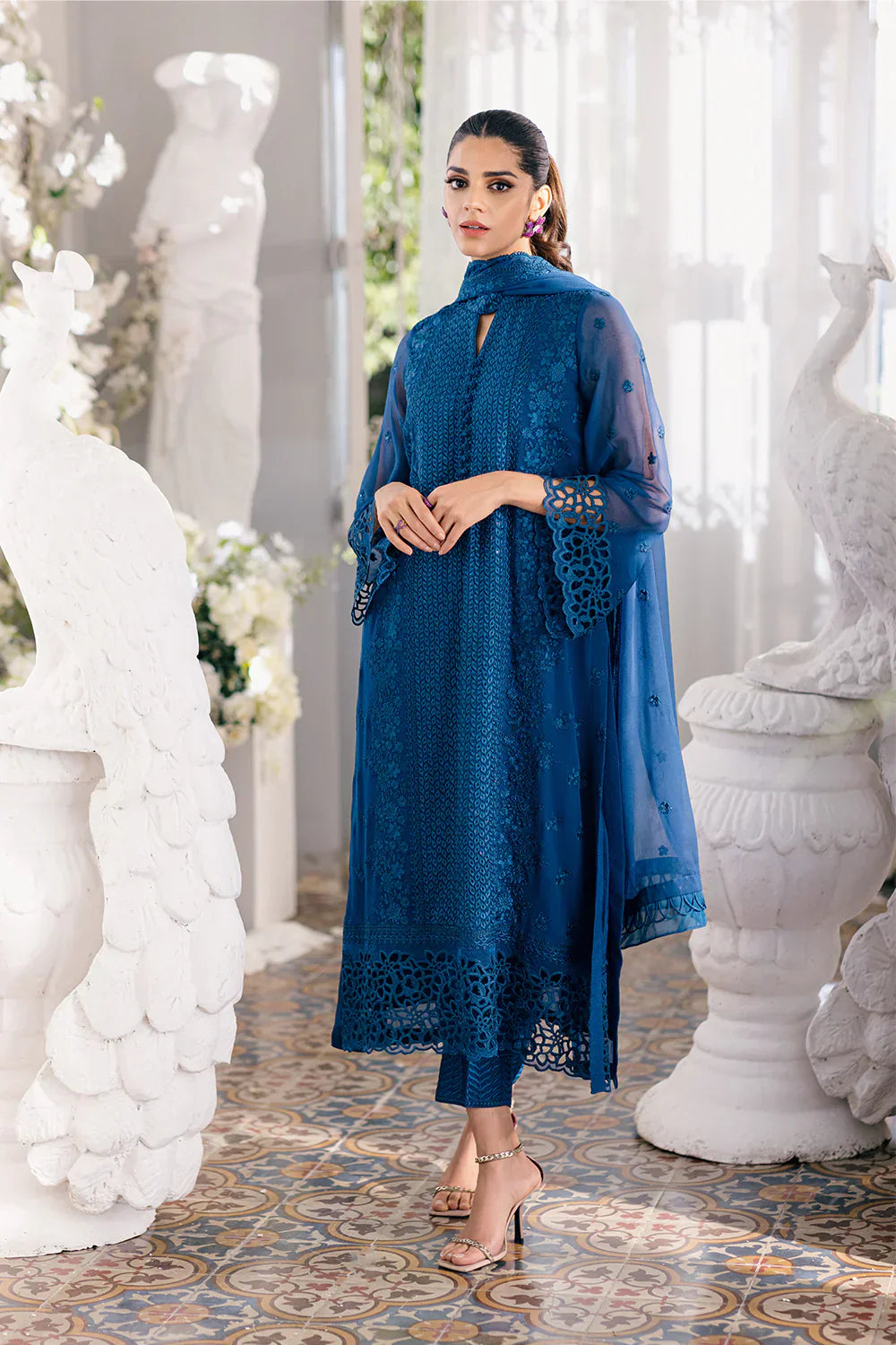 Azure | Ensembles Embroidered Formals | Galactic Glow - by - Libasekhas UK - Registered Vendor of : Azure - 100% Original Designer Dresss