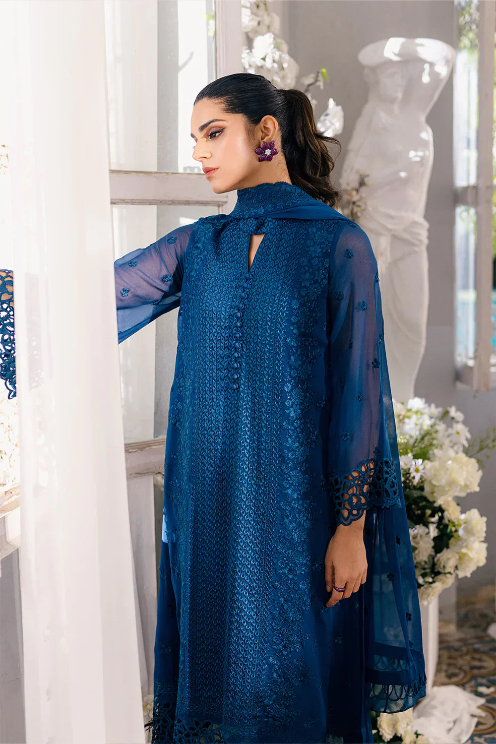 Azure | Ensembles Embroidered Formals | Galactic Glow - by - Libasekhas UK - Registered Vendor of : Azure - 100% Original Designer Dresss