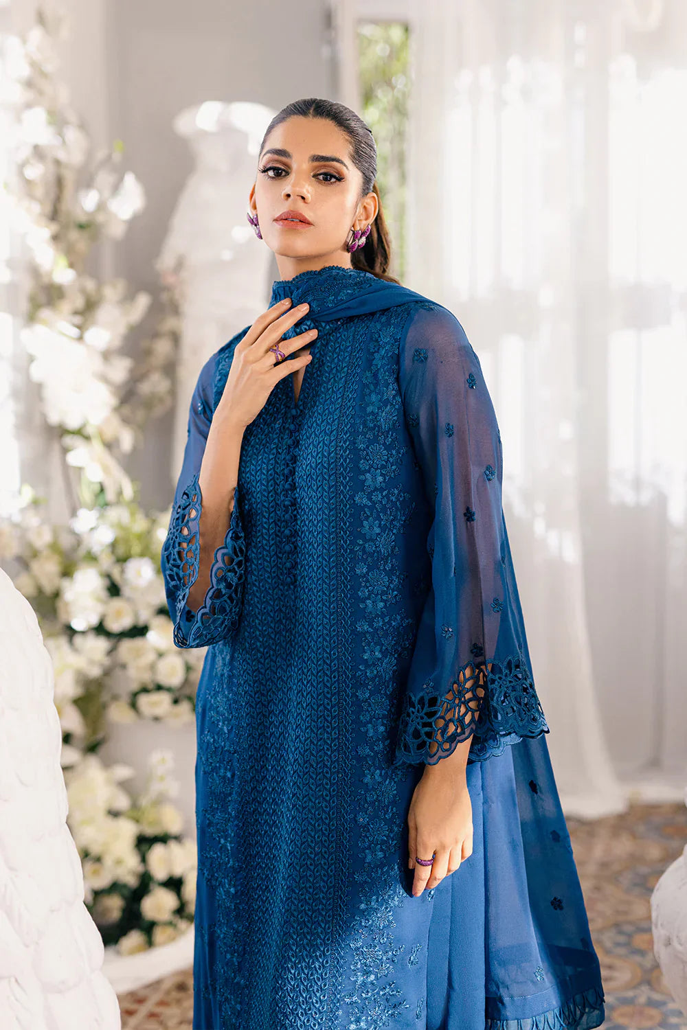 Azure | Ensembles Embroidered Formals | Galactic Glow - by - Libasekhas UK - Registered Vendor of : Azure - 100% Original Designer Dresss