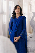 Azure | Ensembles Embroidered Formals | Iris Charm - by - Libasekhas UK - Registered Vendor of : Azure - 100% Original Designer Dresss