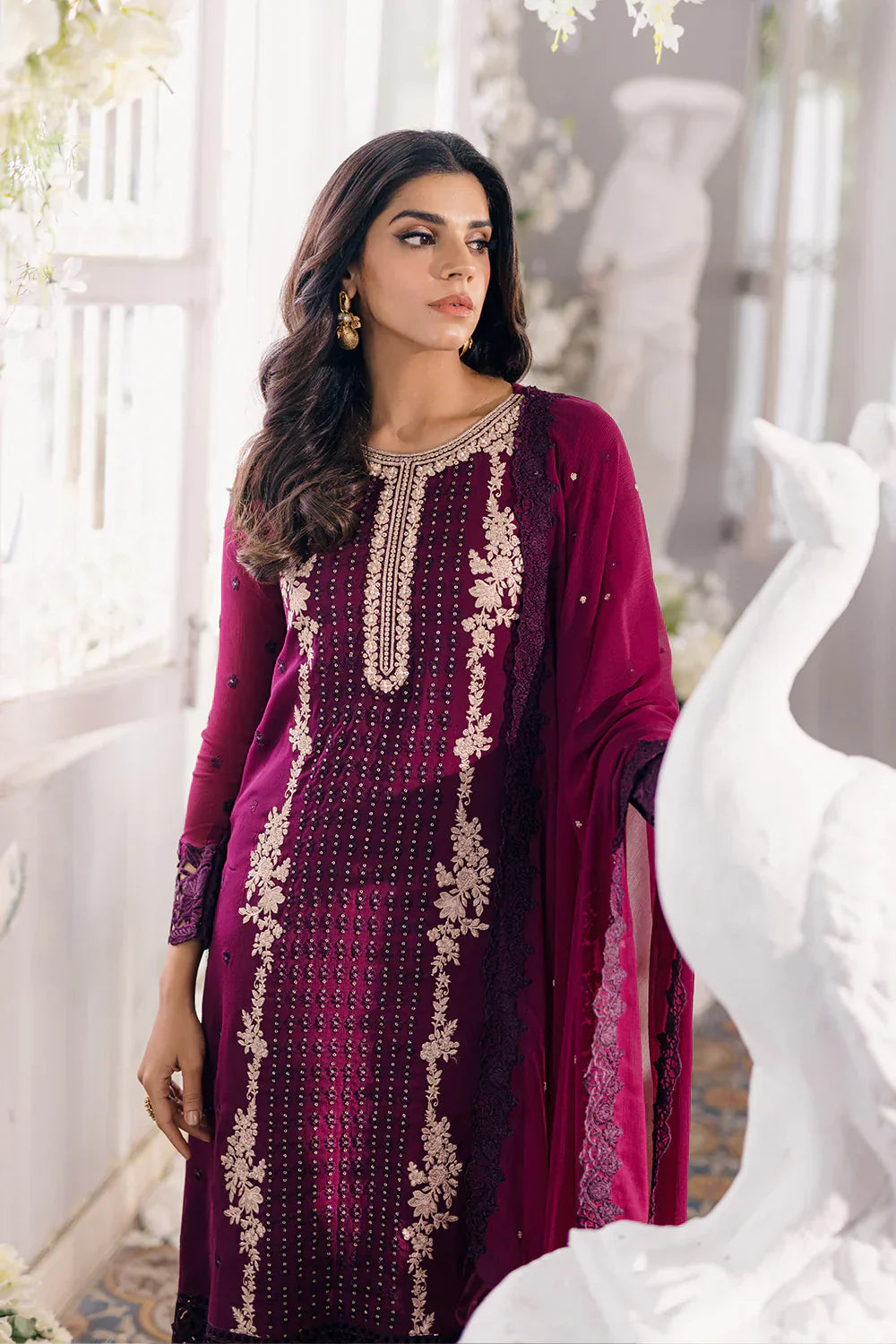 Azure | Ensembles Embroidered Formals | Merlot Muse - Libasekhas