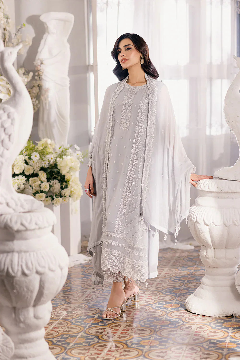 Azure | Ensembles Embroidered Formals | Moon Storm - by - Libasekhas UK - Registered Vendor of : Azure - 100% Original Designer Dresss