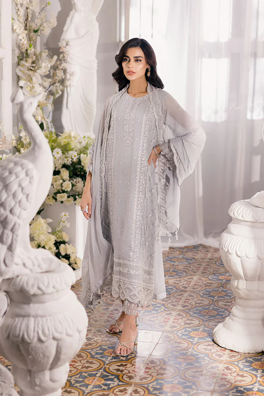 Azure | Ensembles Embroidered Formals | Moon Storm - by - Libasekhas UK - Registered Vendor of : Azure - 100% Original Designer Dresss