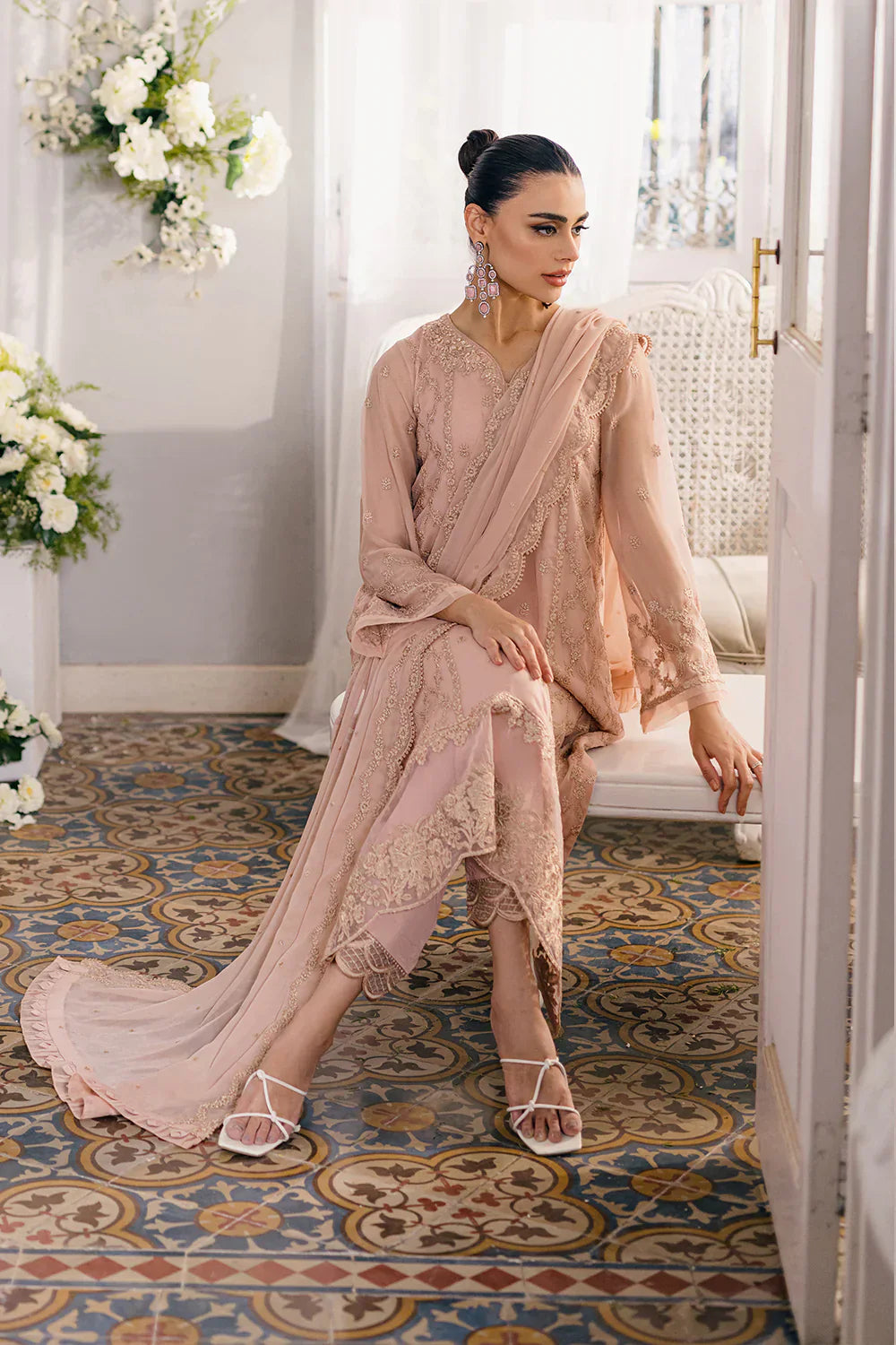 Azure | Ensembles Embroidered Formals | Nectaine - by - Libasekhas UK - Registered Vendor of : Azure - 100% Original Designer Dresss