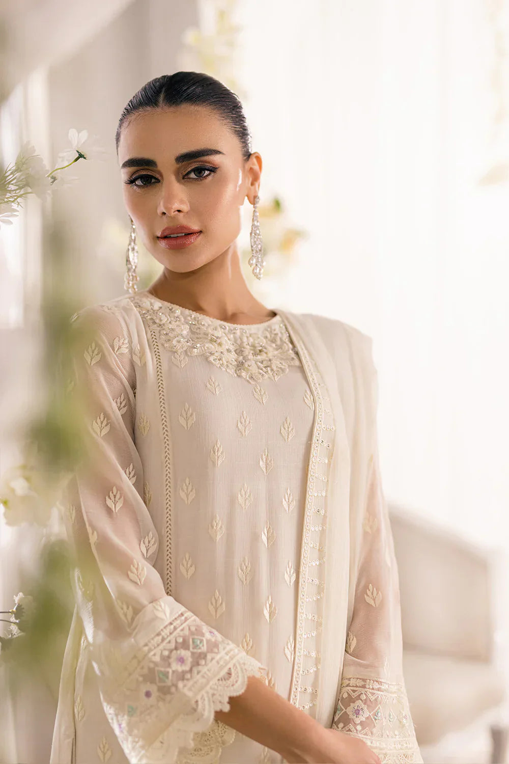 Azure | Ensembles Embroidered Formals | Angelic Frost - by - Libasekhas UK - Registered Vendor of : Azure - 100% Original Designer Dresss