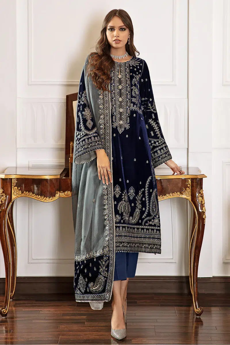 Baroque | Jahanara Luxury Velvet 23 | UF-41 - by - Libasekhas UK - Registered Vendor of : Baroque - 100% Original Designer Dresss