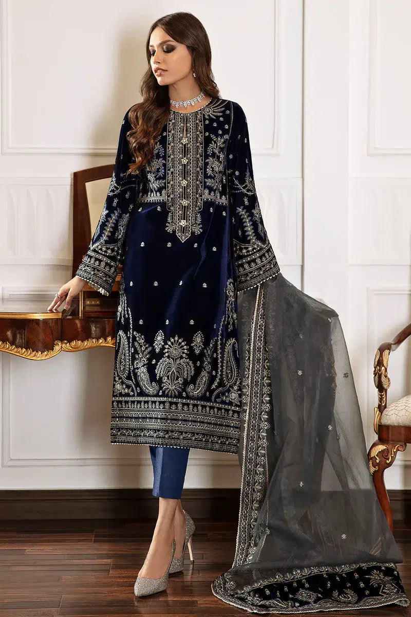Baroque | Jahanara Luxury Velvet 23 | UF-41 - by - Libasekhas UK - Registered Vendor of : Baroque - 100% Original Designer Dresss