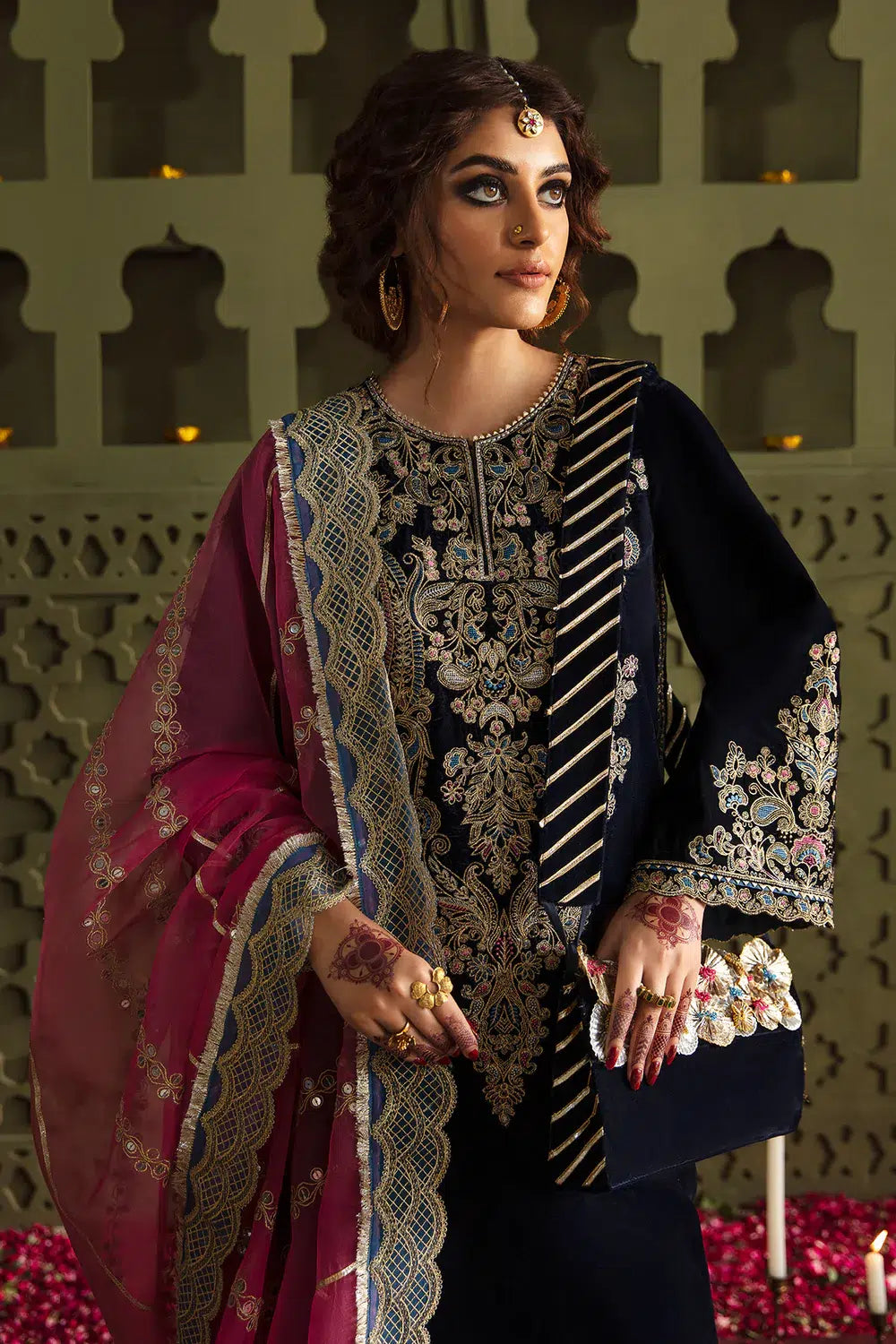 Baroque | Jahanara Luxury Velvet 23 | UF-463 - by - Libasekhas UK - Registered Vendor of : Baroque - 100% Original Designer Dresss
