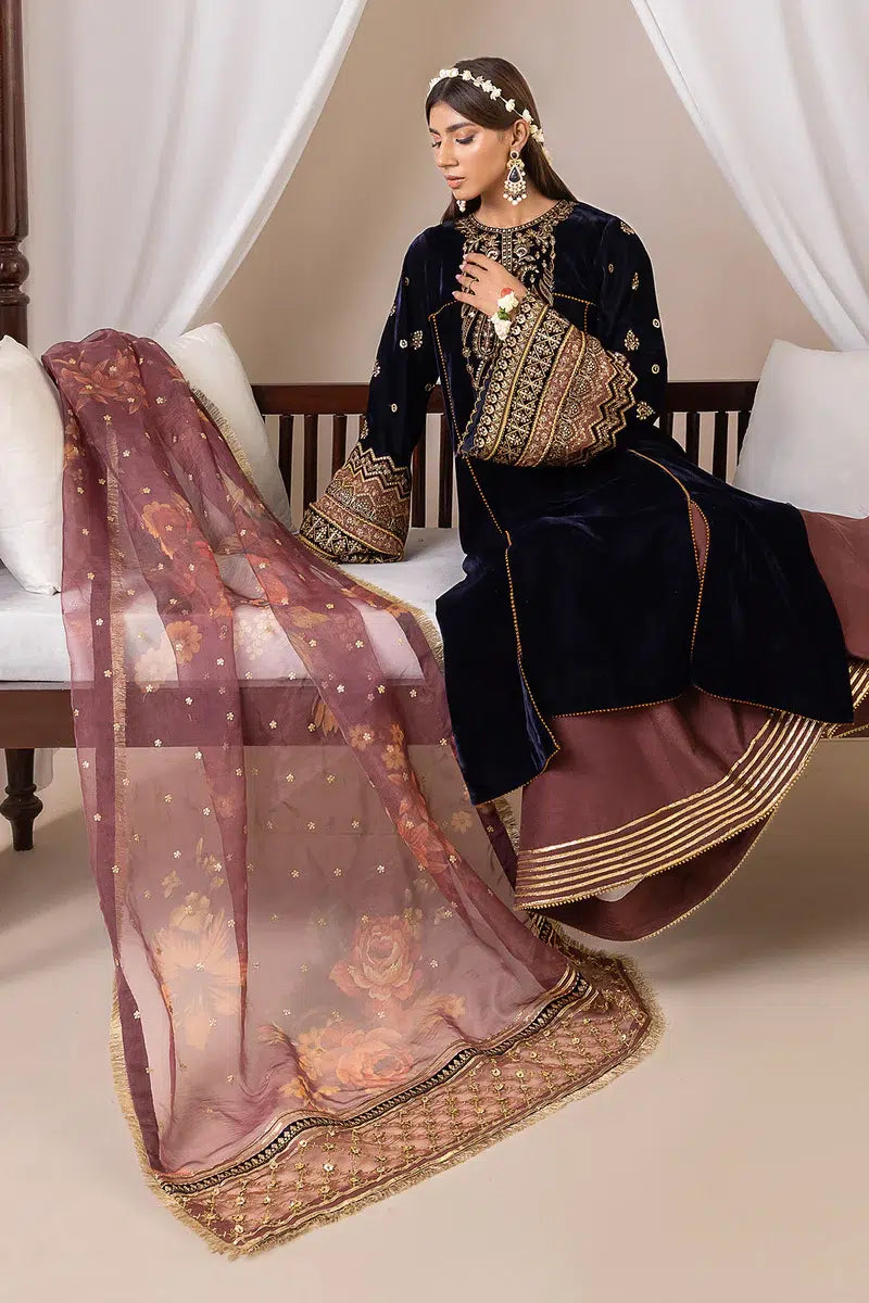 Baroque | Jahanara Luxury Velvet 23 | UF-424 - by - Libasekhas UK - Registered Vendor of : Baroque - 100% Original Designer Dresss