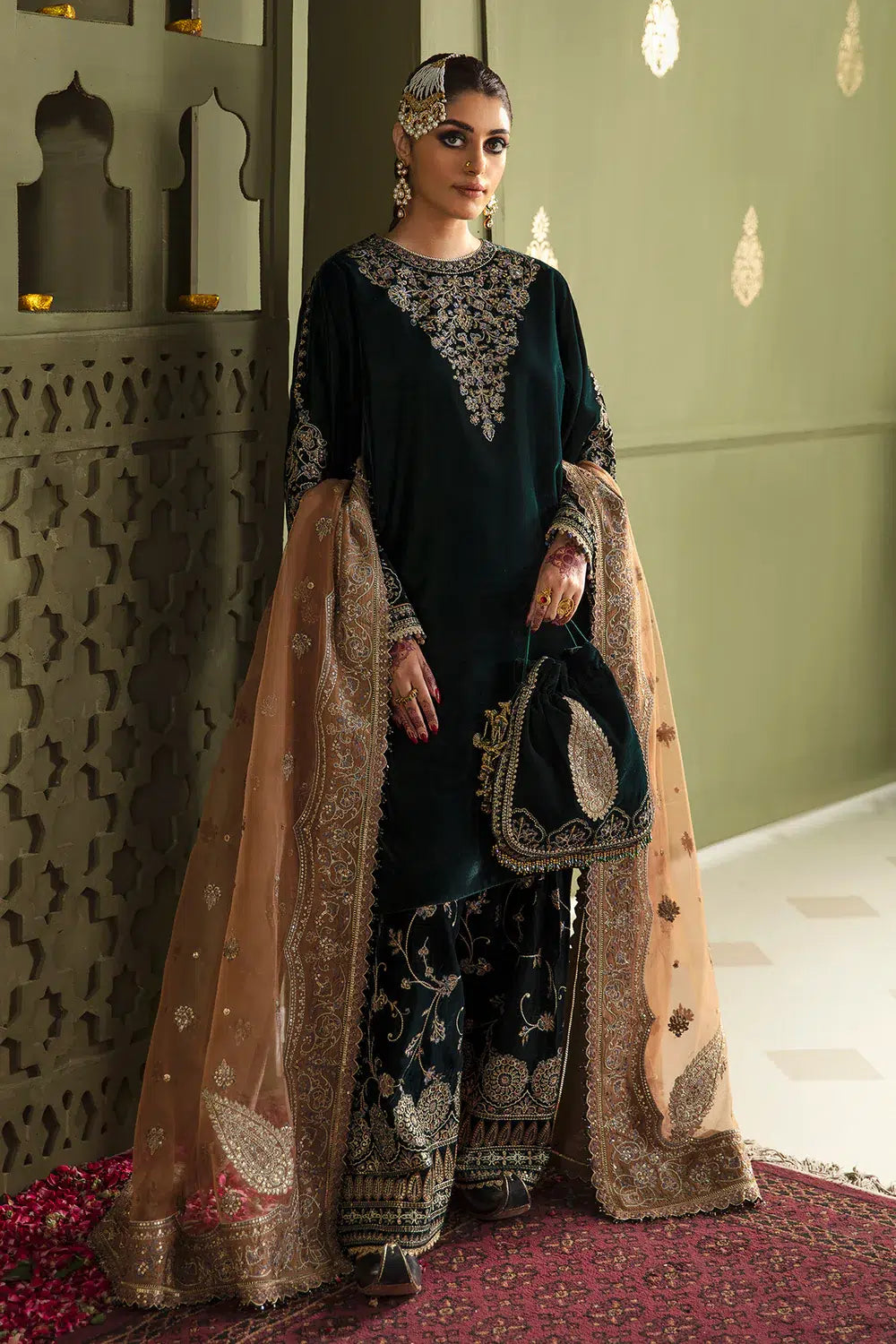 Baroque | Jahanara Luxury Velvet 23 | UF-464 - by - Libasekhas UK - Registered Vendor of : Baroque - 100% Original Designer Dresss