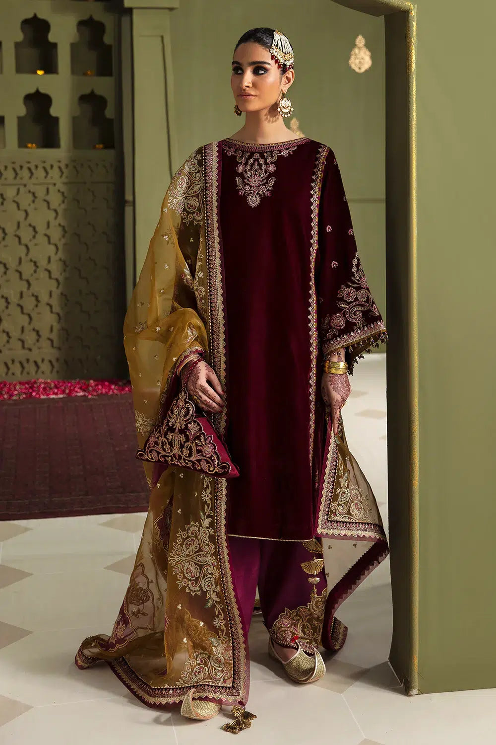 Baroque | Jahanara Luxury Velvet 23 | UF-465 - by - Libasekhas UK - Registered Vendor of : Baroque - 100% Original Designer Dresss